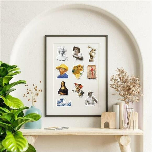 Famous Art Stickers Pack 104pcs Waterproof Aesthetic Vinyl Laptop Decals - Picture 4 of 8